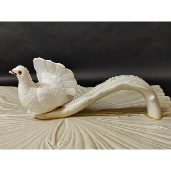 VTG Style Setters Divided Plate W/TURKEY RAISED FIGURES & Handle Thanksgiving - Picture 3 of 7